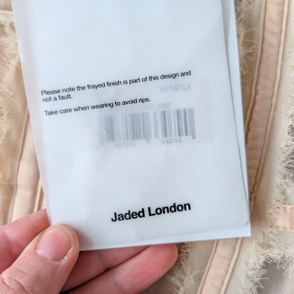 Jaded London Nude First Date Organza Frayed Boned Corset size US 6 NWT - Picture 7 of 9